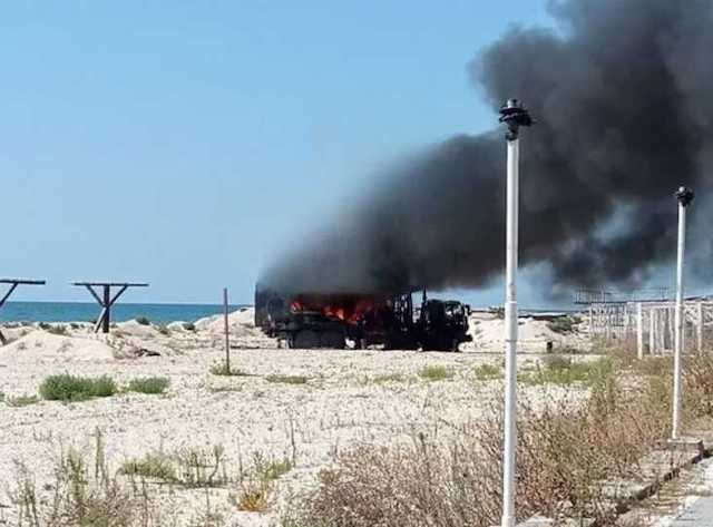 Партизаны уничтожили 5 вражеских автомобилей с боекомплектом