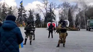 В Скадовск вошла колонна российских оккупантов