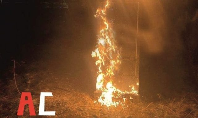Партизаны движения сопротивления «АнтиСмерш» подожгли релейный шкаф на левобережье Херсона