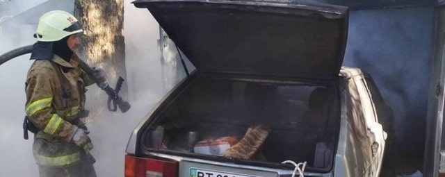 В Днепровском районе Херсона сгорел автомобиль