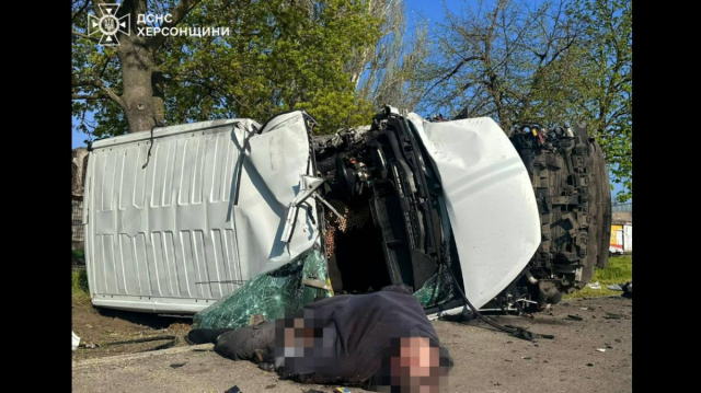 Российский дрон убил водителя маршрутного такси в Херсоне