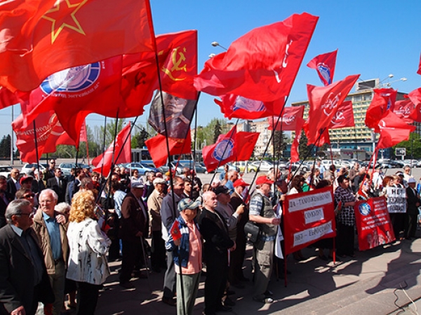 Первомай традиционно ознаменовался митингами