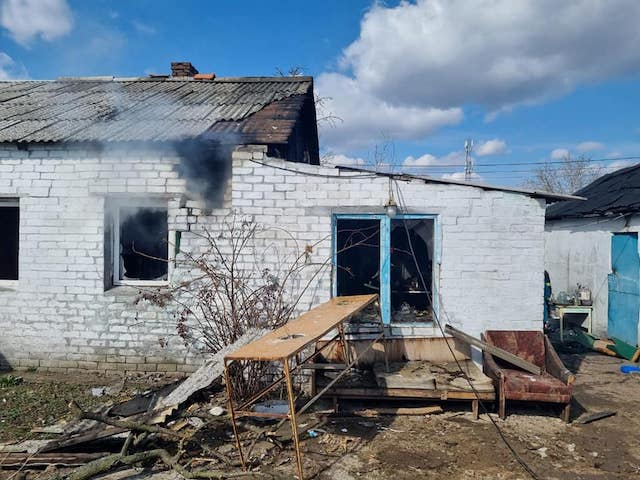 В результате прямого попадания мины в дом погиб житель Потемкиного