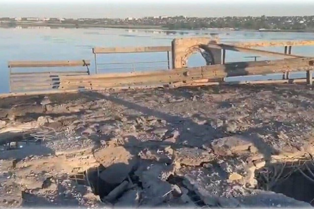 Оккупанты заявили о том, что отремонтируют Антоновский мост