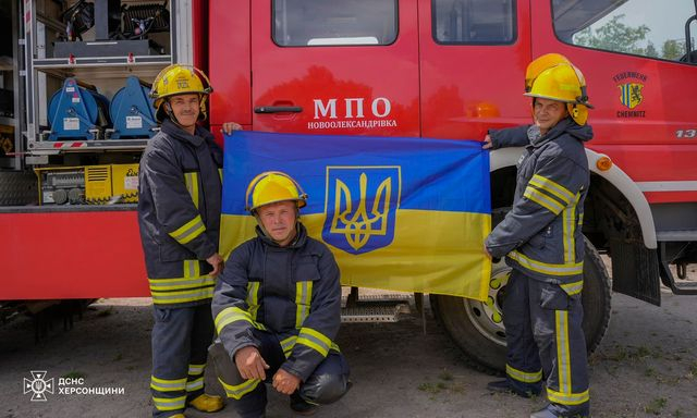 В Бериславском районе появилось еще одно подразделение местной пожарной охраны