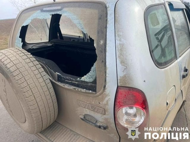 Вражеские дроны повредили полицейские автомобили