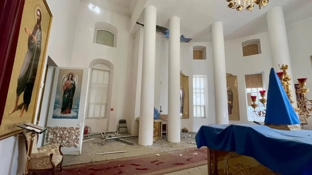 Россияне повредили здание Успенского собора в Херсоне