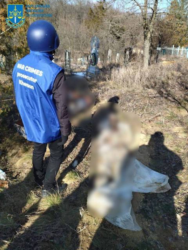 В Великой Александровке эксгумированы тела местных жителей
