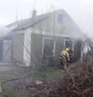 За одни сутки на пожарах в Олешковском районе погибли двое