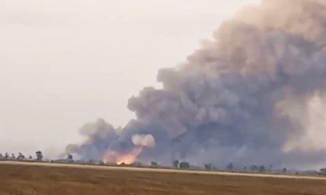 ВСУ уничтожили крупный склад вражеских боеприпасов под Геническом