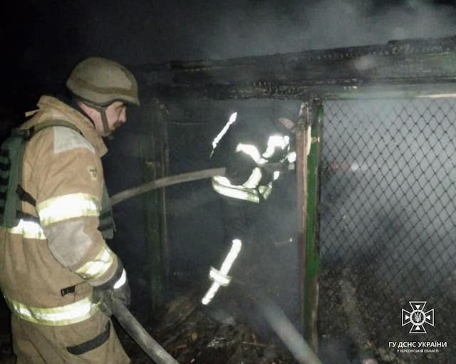 В результате обстрела правобережной Херсонщины произошло несколько пожаров